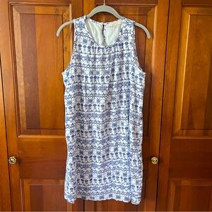 Loft petite sheath dress with embroidery pattern